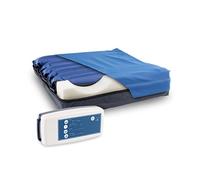 Mobiclinic Pro, Cojín antiescaras, De Aire, Ares, Marca española, con compresor Regulable, Alternancia Celdas, Funda Impermeable, Silla Oficina, Lumbar, para Ruedas, Azul