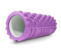 Mobiclinic®, Rodillo de Masaje Muscular, Gomaespuma y Goma EVA, 14x33 cm, Pilates, Yoga, Estiramientos, Portátil, Uso Multifuncional, Foam Roller, 3 Niveles Intensidad, Fitroller (Morado)