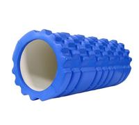 Mobiclinic®, Rodillo de Masaje Muscular, Gomaespuma y Goma EVA, 14x33 cm, Pilates, Yoga, Estiramientos, Portátil, Uso Multifuncional, Foam Roller, 3 Niveles Intensidad, Fitroller (Azul)