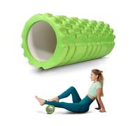 Mobiclinic®, Rodillo de Masaje Muscular, Gomaespuma y Goma EVA, 14x33 cm, Pilates, Yoga, Estiramientos, Portátil, Uso Multifuncional, Foam Roller, 3 Niveles Intensidad, Fitroller (Verde)