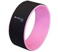 Mobiclinic, Rueda de Yoga, Antideslizante, Fácilmente Lavable, Marca española, Mejora tu flexibilidad y Resistencia, Soporta hasta 150 kg, 30 x 13 cm, Multifuncional, Negro Rosa