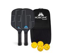 Mobiclinic®, Set de Pickleball, Palas de Fibra de Vidrio, Pelotas Interior y Exterior, Bolsa Transporte, Núcleo de Polipropileno de Panal, Grip Antideslizante