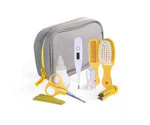 Mobiclinic, Set neceser para cuidado del bebé, Kit baby care, De aseo e higiene bebés, Termómetro digital, Tijeras punta redonda, Cortaúñas, Peine, Aspirador nasal, Cepillo, Lima uñas
