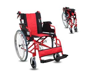 Mobiclinic®, Silla de ruedas plegable, Aluminio, Doble sistema frenado, Reposapiés abatibles y extraíbles, Reposabrazos, Respaldo partido, Asiento 44 cm, Ultraligera