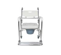 Mobiclinic®, Silla WC, 3 en 1, Ducha y Elevador WC, Inodoro Portátil, Orinal Extraíble 4.3L, Ruedas con Freno, Reposapiés Abatibles, Asiento y Reposabrazos Acolchados, Hasta 100 Kg, Ligera, Rope