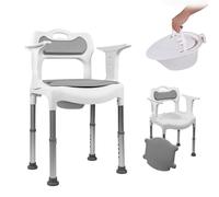 Mobiclinic®, Silla WC, Baño y Ducha, 3 en 1, Altura Regulable en 6 Niveles, Orinal Extraíble 3.5L, Cojines en Asiento y Respaldo, Multifunción, Conteras Antideslizantes, Guido