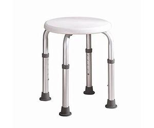 Mobiclinic®, Taburete baño, Conteras Antideslizantes, Asiento Confortable, Banqueta de Ducha, hasta 100 kg, Ligera y Resistente, Aluminio (Cloruro de polivinilo (PVC))