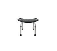 Mobiclinic®, Taburete de Baño, Conteras Antideslizantes, Regulable en 7 Alturas, Asiento en U, Agujeros Drenaje, hasta 100 Kg, Ligero, Fácil Montaje, Aluminio, San Fermín