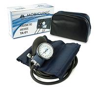 Mobiclinic, Tensiómetro de brazo, Doble Salida, Incluye Estuche, Medidor de tensión aneroide, Medición Presión arterial, Marca Española, Precisión, Bomba de goma, Ligero, Fácil de usar, Azul