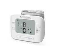 Mobiclinic®, Tensiómetro de Muñeca, Memoria 99 Mediciones, Pantalla LCD, Cálculo Promedio, Detección Latidos Irregulares, Preciso, Compacto y Portátil, Vitalpress