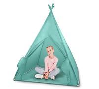 Mobiclinic®, Tienda de campaña Infantil, Plegable, Modelo Hindú, Bolsa de Viaje incluida, Marca Española, Tipi Infantil, Casa de Juegos, para Interior y Exterior, Color Verde Agua