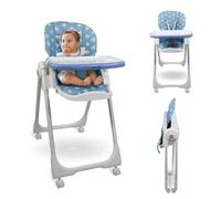 Mobiclinic®, Trona para Bebé, Extraplegado, Evolutiva Silla Alta, Reclinable, Regulable 7 Posiciones, Infantil, Arnés con 5 Puntos, Hasta 15 kg, Doble Bandeja Desmontable, Lavable, Frenos, Simba