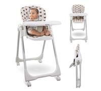 Mobiclinic®, Trona para Bebé, Extraplegado, Evolutiva Silla Alta, Reclinable, Regulable 7 Posiciones, Infantil, Arnés con 5 Puntos, Hasta 15 kg, Doble Bandeja Desmontable, Lavable, Frenos, Simba