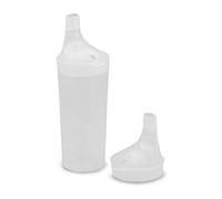 Mobiclinic, Vaso antiderrame con tetina, Capacidad de 250 mililitros, 2 tetinas incluidas, Plástico, Vaso antivuelco, Antigoteo, Apto para microondas