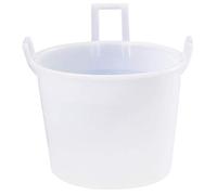 Mobil Plasitc - Cubeta 3 Asas Plástico PEHD Diámetro 50 cm para Alimentos - Blanco Neutro