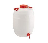 Mobil Plastic - Barril de plástico para Alimentos de 25 litros, con Grifo y asa para Transporte de líquidos