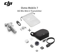 Mobile 7+ compatible con smartphones y tabletas con transmisor DJI Mic Mini 2 - estabilizador, cardán para teléfono móvil, compatible con dispositivos
