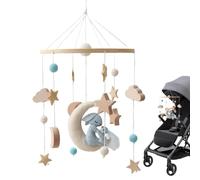 Mobile Bébé Lit Suspendu Rotatif En Bois Et Feutre | Carrousel Musical