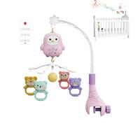 Mobile Crib, Baby Mobile with Music and Rattle Toys, 15.75x9.84x18.9 Inches Compact Heavy Duty Design Portable Hanging Bed Bell for Nursery Bedside Bassinet, Playpen, Entertainment