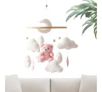 Mobile Crib Design - Star Cloud Bear Decor, Hangable Sensory Toy with 360° Rotation, Nursery Accessory with Durable Build, Decorative Play Tool for Bedroom Ceiling Window Wall Boys Girls Preschoolers