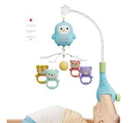 Mobile Crib, Musical Baby Bed Bell Hanging Toys, Portable Bassinet Spinner with Soothing Sounds, Rattle Mobile Playpen or Bedside, Ideal for Nursery Use, Sleep Aid, 15.75x9.84x18.9 Inches