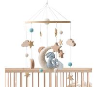 Mobile De Lit Bébé Musical 45 Cm Bois Et Feutre - Carillon Apaisant