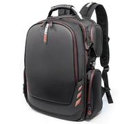 Mobile Edge - Mochila Core Gaming con Panel Frontal Moldeado, Negro/Rojo, Talla única