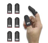 Mobile Finger Sleeve, Pack of 6 Finger Sleeves for Gaming, Anti-sweat Thumb Sleeves for Mobile Gaming, Breathable Pro Gaming Finger Gloves, Touch Screen Finger Sleeves