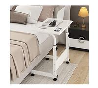 Mobile Lap Table Mobile Stand-up Computer Desk Height-Adjustable Suitable for Bedroom Living Room Bed Nursing (Color : Pink Size : 80x40x90cm) (White K 80x50x90cm)
