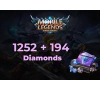 Mobile Legends 1252 Diamonds + 194 Bonus Direct Top-Up - GLOBAL