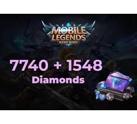 Mobile Legends 7740 Diamonds + 1548 Bonus Direct Top-Up - GLOBAL