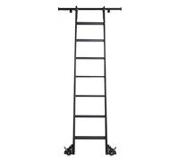 Mobile Library - Riel de escalera (ajustable de 1,0 a 6,1 m) Kit de herramientas para escalera rodante (escalera no incluida) riel deslizante para estanterías