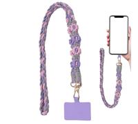 Mobile Phone Lanyard - 25.6inphone Lanyard | Anti-Theft Phone Tether | Woven Harness Phones Theft Protection | Neck Hanger or Backpack Anti-Loss Lanyards Clip for Fishing Ski Outdoor Travel Women Men