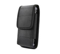 Mobile Phone Nylon Pouch Universal Cell Belt Clip Carrying Holster Case Waist Bag Black Outdoor Sports Climbing para Móviles y Smartphones(M)