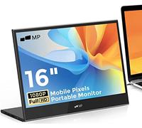 Mobile Pixels Glance, Monitor Portátil de 16" FHD 1080P, con Altavoces Duales, Ajuste de Inclinación y No Resbaladizo, Conexión HDMI USB C, Plug and Play, para Laptops, macOS, Windows