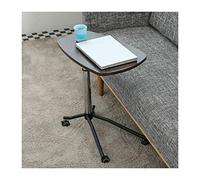Mobile Stand-up Computer Desk Height-Adjustable Suitable for Bedroom and Living Room (Color : Black Walnut)
