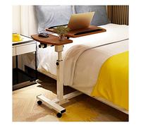 Mobile Stand Up Desk Height-Adjustable It Can Be Used in The Bedroom Living Room Balcony Bed Nursing (Color : Ancient Tan Color)