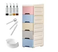 Mobiletto Portaoggetti Per Il Bagno - Armadietto Da Terra Mobiletto Con Cassetto | 5-Tier Mobilett Organizer Con Rotelle | Scaffali Organizer Verticali Con 5 Cassetti Per Hotel, Appartamenti, Cucine,