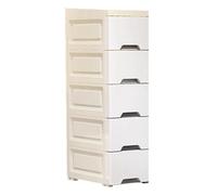 Mobiletto Portaoggetti Per Il Bagno - Armadietto Da Terra Mobiletto Con Cassetto | 5-Tier Mobilett Organizer Con Rotelle | Scaffali Organizer Verticali Con 5 Cassetti Per Hotel, Appartamenti, Cucine,