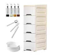 Mobiletto Portaoggetti Per Il Bagno - Armadietto Da Terra Mobiletto Con Cassetto | 5-Tier Mobilett Organizer Con Rotelle | Scaffali Organizer Verticali Con 5 Cassetti Per Hotel, Appartamenti, Cucine,