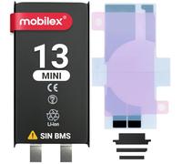 MOBILEX® Batería Sin BMS para iPhone 13 Mini | 2348mAh - Capacidad Original | Celda Interna Repuesto | OEM | Sin Cable Flex | Requiere Soldadura