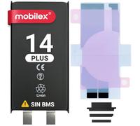 MOBILEX® Batería Sin BMS para iPhone 14 Plus | 4330mAh - Capacidad Original | Celda Interna Repuesto | OEM | Sin Cable Flex | Requiere Soldadura