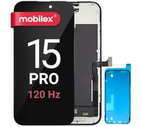 MOBILEX® Pantalla LCD para iPhone 15 Pro | Incell FHD (120 Hz) COF | Display Táctil | Face ID | True Tone | Completa con Marco