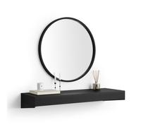 MOBILI FIVER, Consola Suspendida Evolution 120x40, Fresno Negro, NO, Consola recibidor, Made In Italy