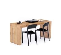 MOBILI FIVER, Escritorio Evolution 180x60, Madera Rustica con Dos Piernas, Aglomerado y Melamina, Mesa Escritorio para Habitación, Oficina, Made In Italy