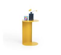 MOBILI FIVER, Mesa Auxiliar de Metal Camilla, 30x22,5x45 cm, Amarillo Mostaza, mesita salón, mesita Auxiliar Baja, Made In Italy