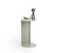 MOBILI FIVER, Mesa Auxiliar de Metal Camilla, 32x24,5x55 cm, Beige, mesita salón, mesita Auxiliar Baja, Made In Italy