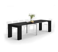 MOBILI FIVER, Mesa Consola Extensible Easy, con Porta Extensiones, 45(305) x 90 cm, Color Madera Negra, para 12 Personas, Mesa Consola Extensible por Entrada, Salon, Made In Italy