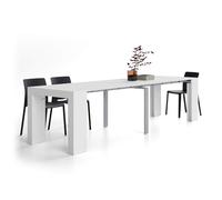 MOBILI FIVER, Mesa Consola Extensible Evolution, 45(305) x90 cm, Fresno Blanco, para 12 Personas, Mesa Consola Extensible por Corredor, Entrada, Salon, Made In Italy