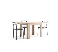 MOBILI FIVER, Mesa Cuadrada Extensible Eldorado, 90x(180) x90 cm, Color Encina, para 4-8 Personas, Mesa Extensible de Comedor, Mesa Cocina, Made In Italy